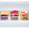 heat resistant glass food storage container set bento lunch box with PP lid